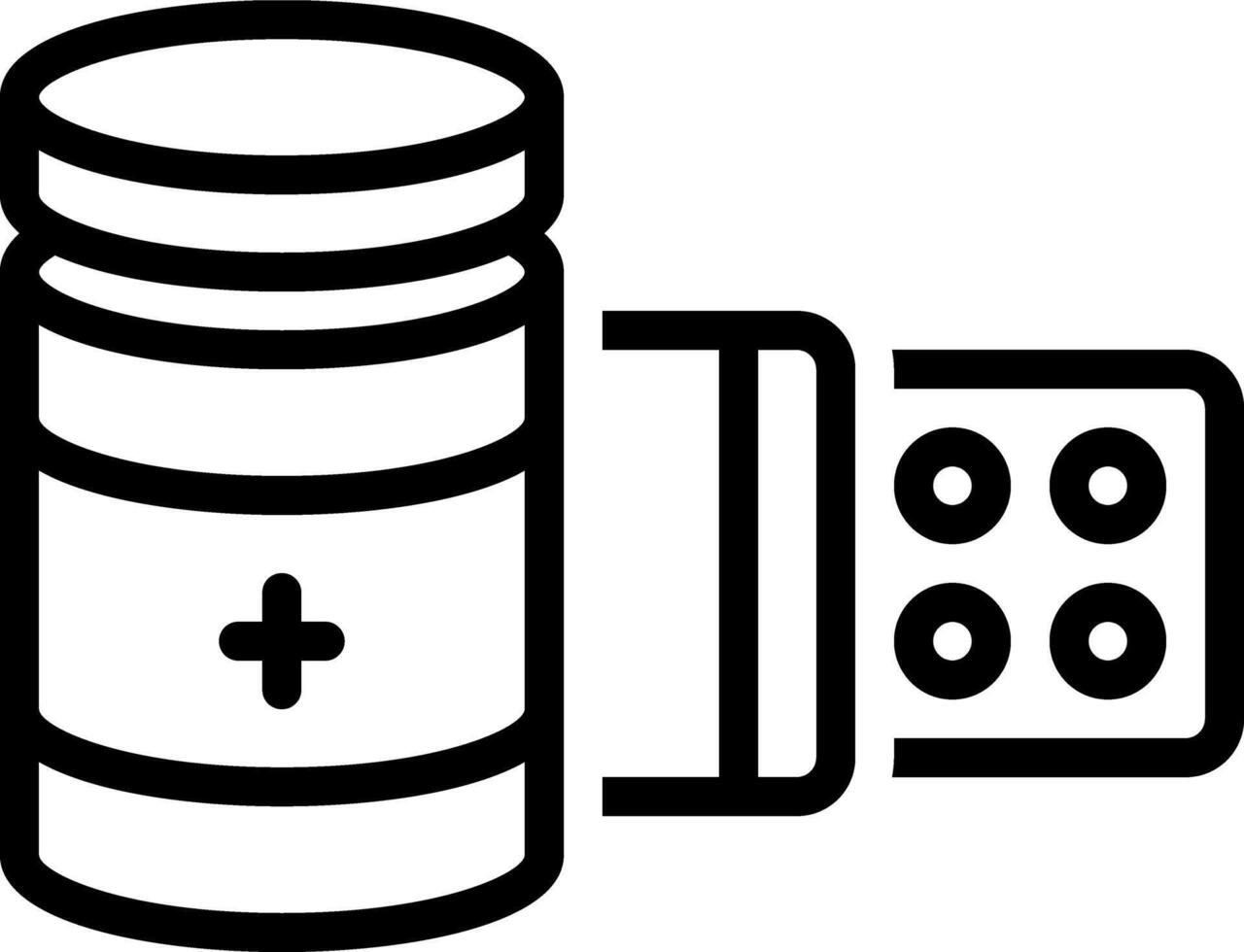 Black line icon for antihistamine vector