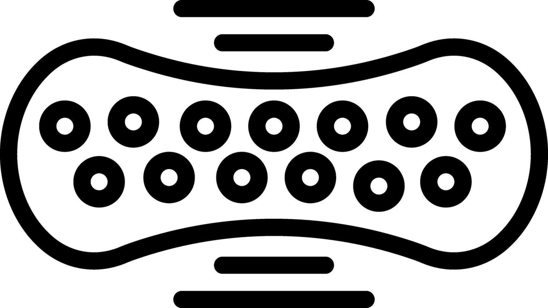 Black line icon for latex vector