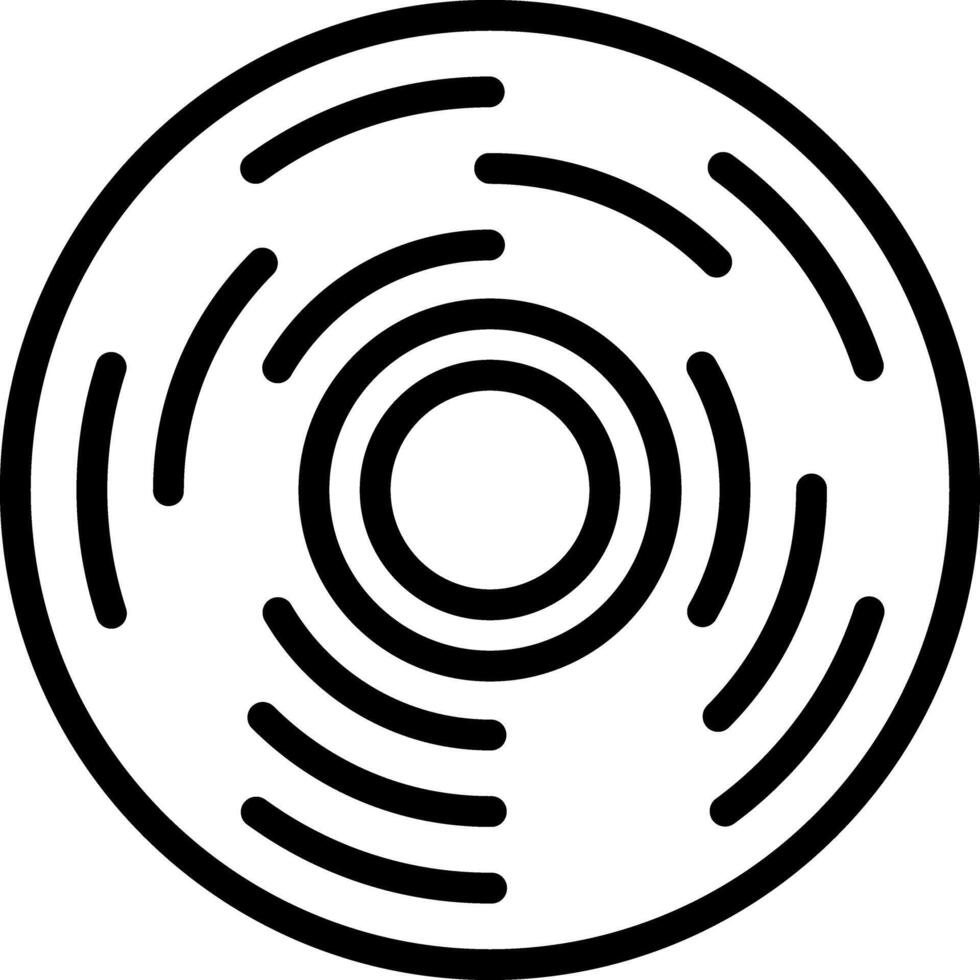 Black line icon for vinyl vector