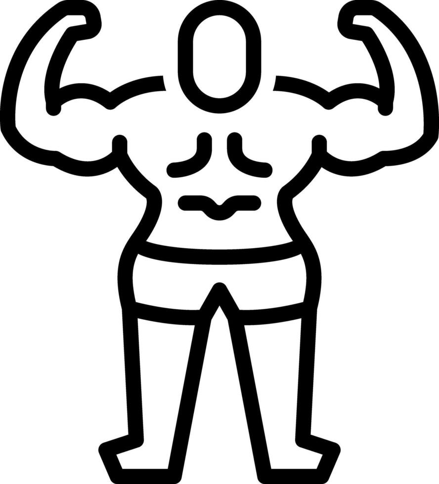 Black line icon for fitness vector