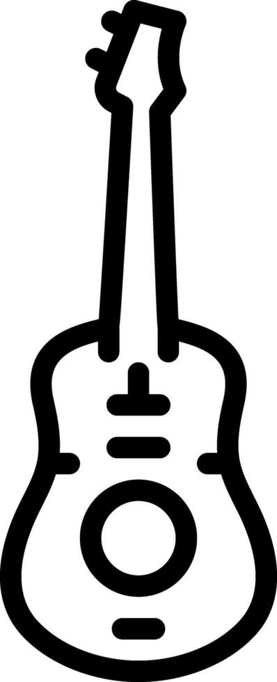 Black line icon for quitar vector