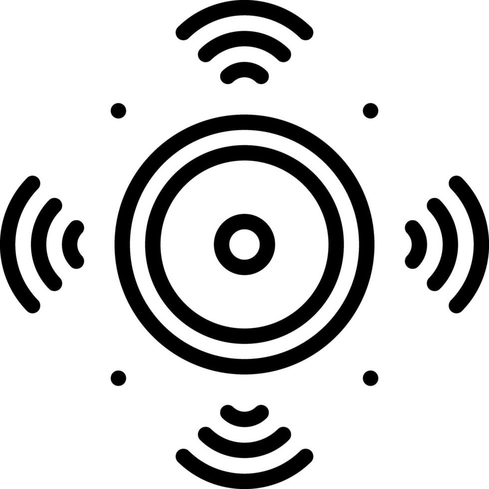 Black line icon for sound on vector