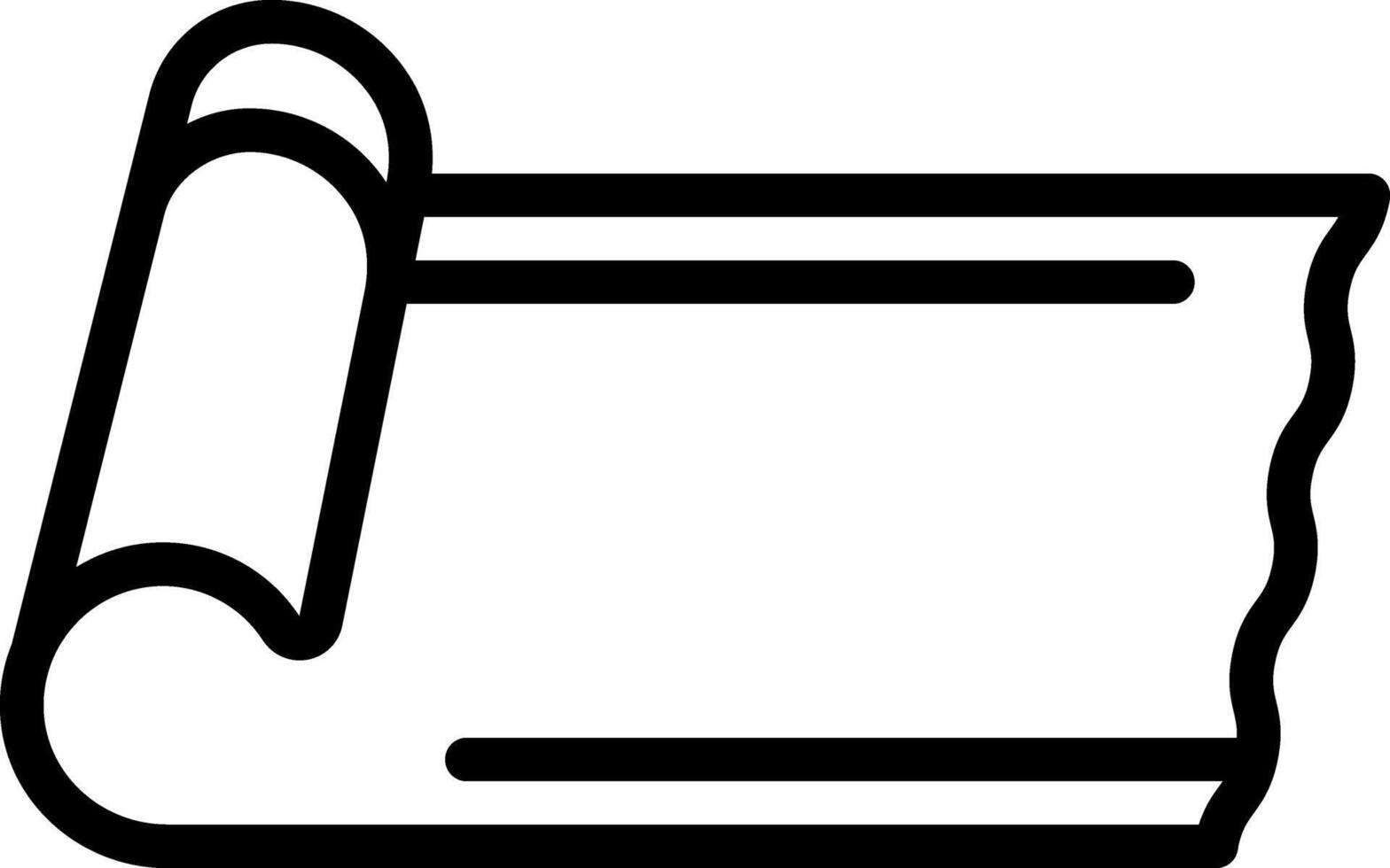 Black line icon for yoga mat vector