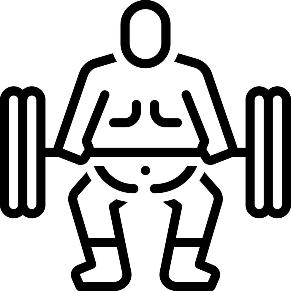 Black line icon for weight vector