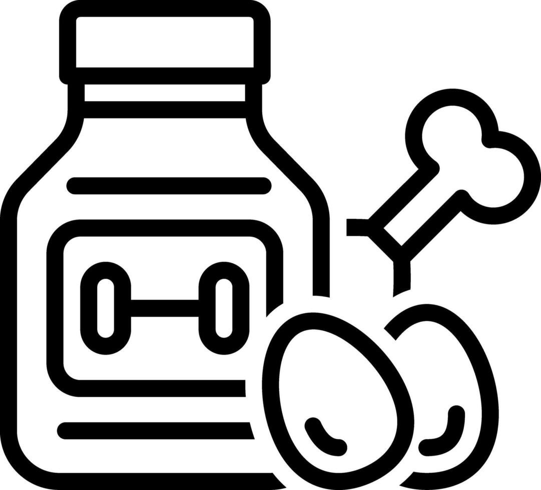 Black line icon for protein vector