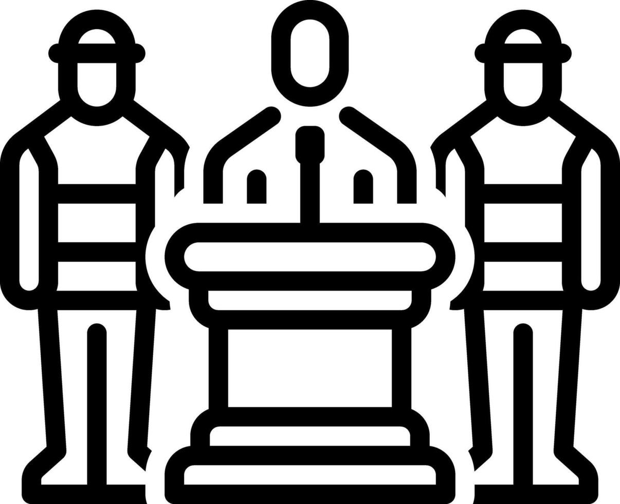 Black line icon for protected speech vector
