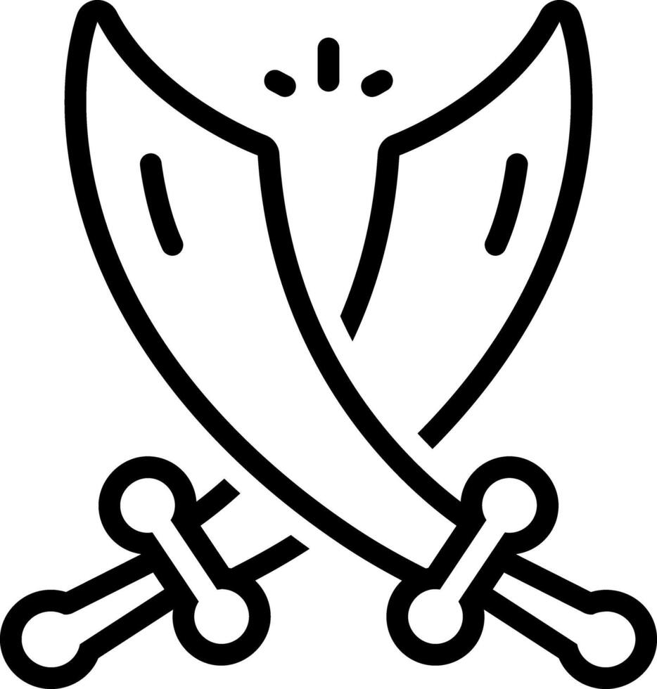 Black line icon for battle vector