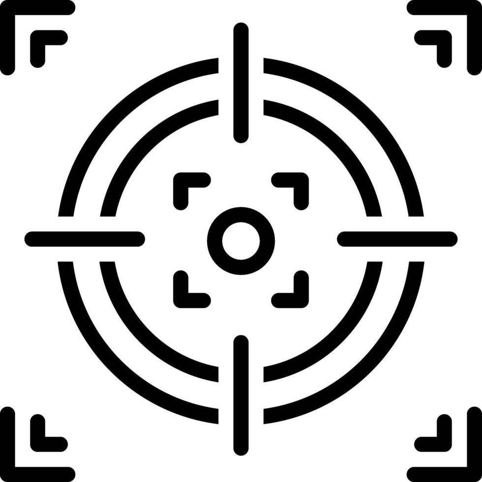 Black line icon for goal vector