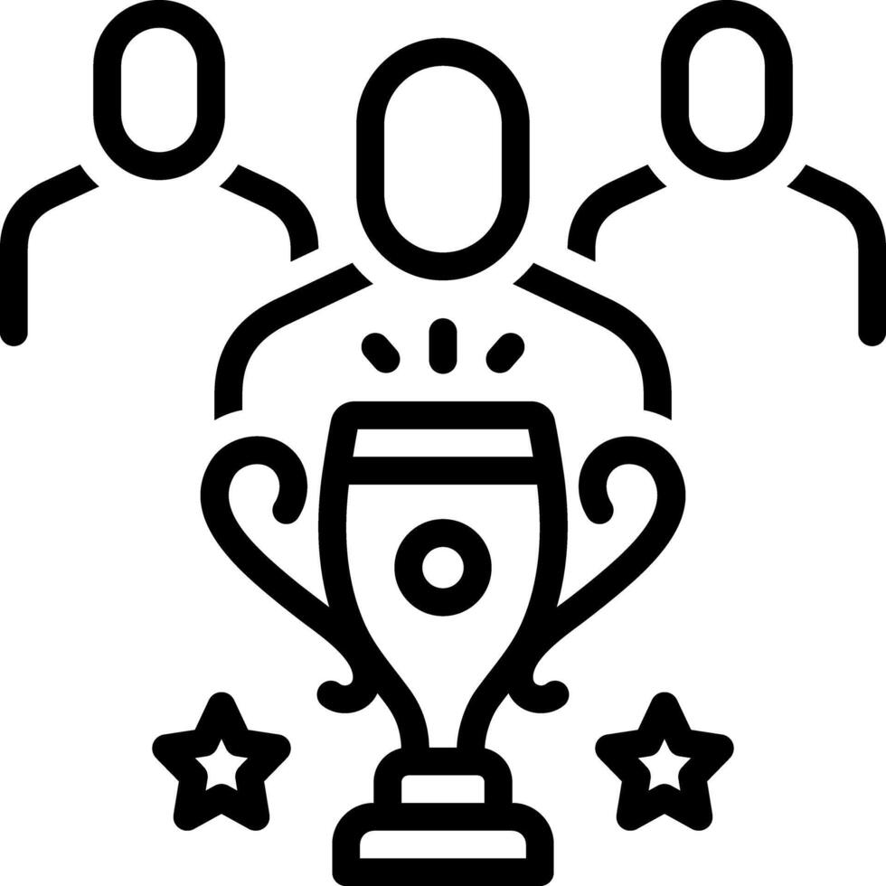 Black line icon for contenders vector