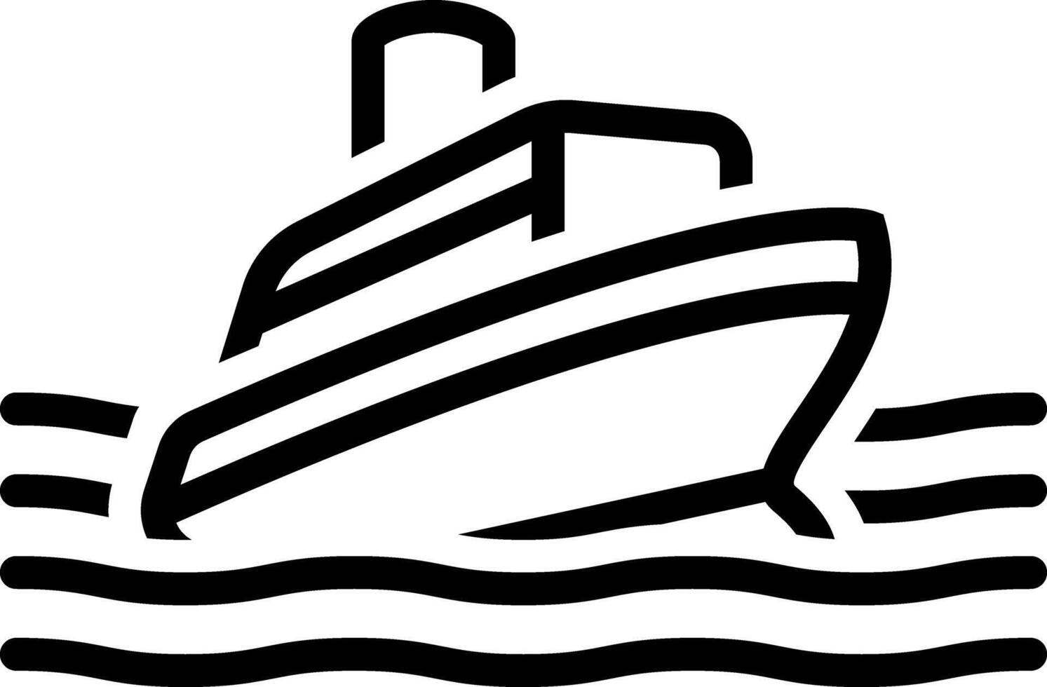 Black line icon for ferry vector