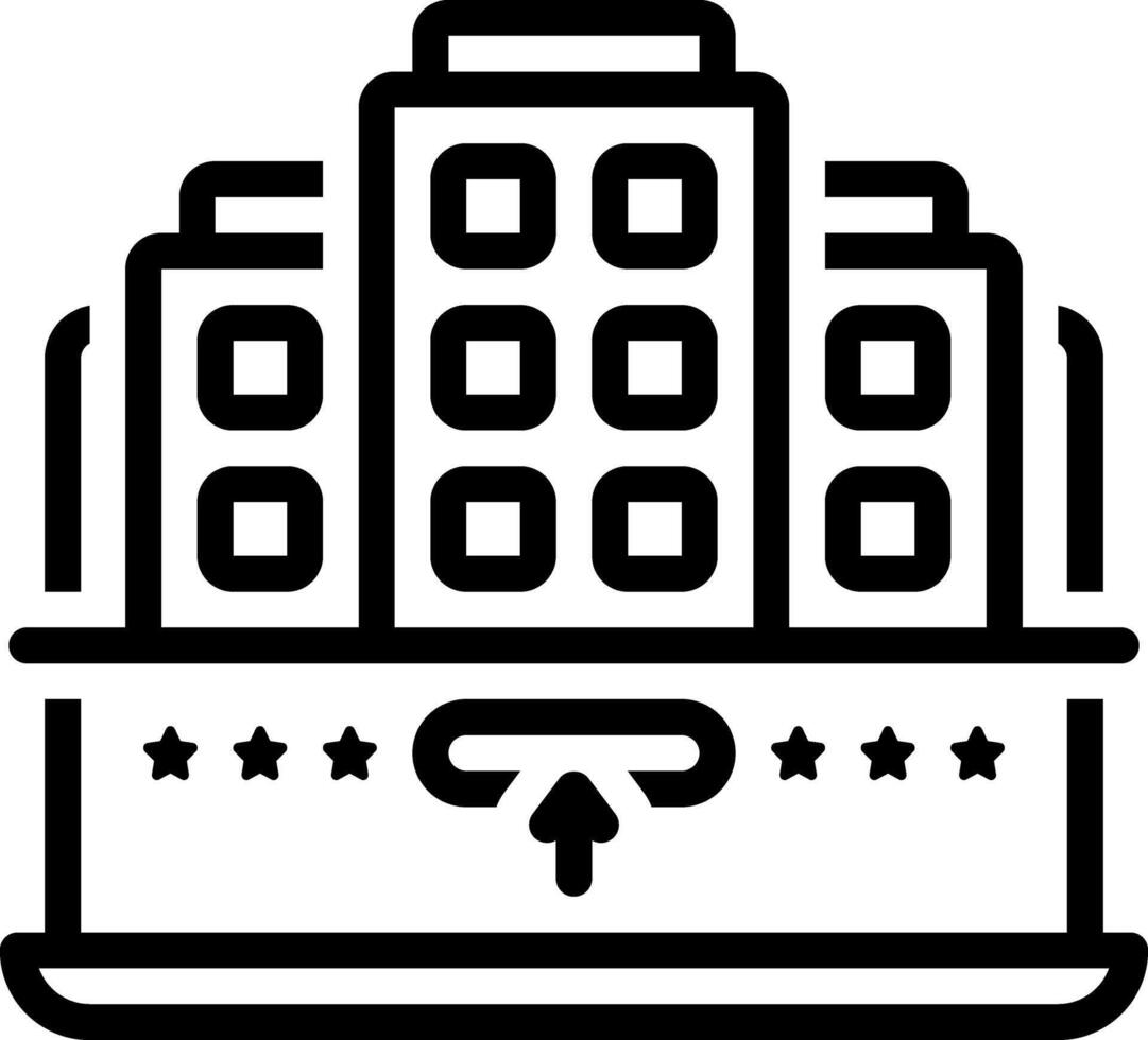 Black line icon for booking vector