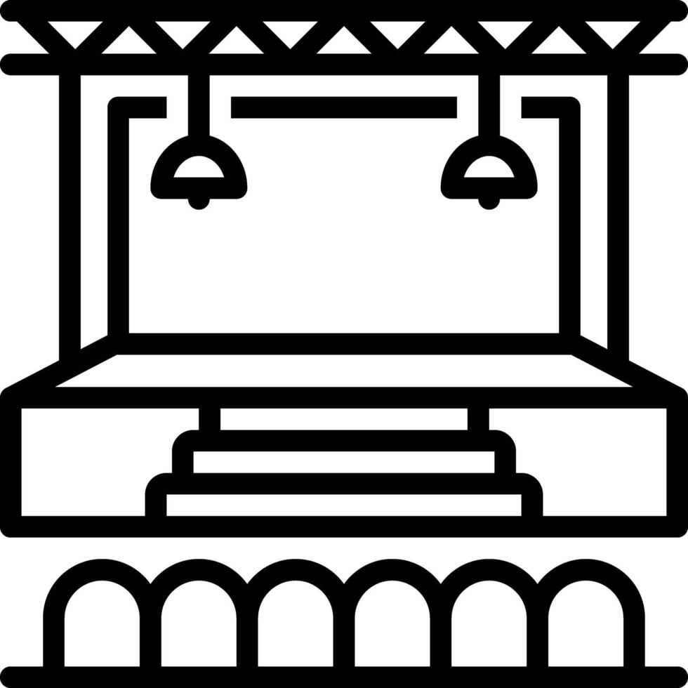 Black line icon for event vector