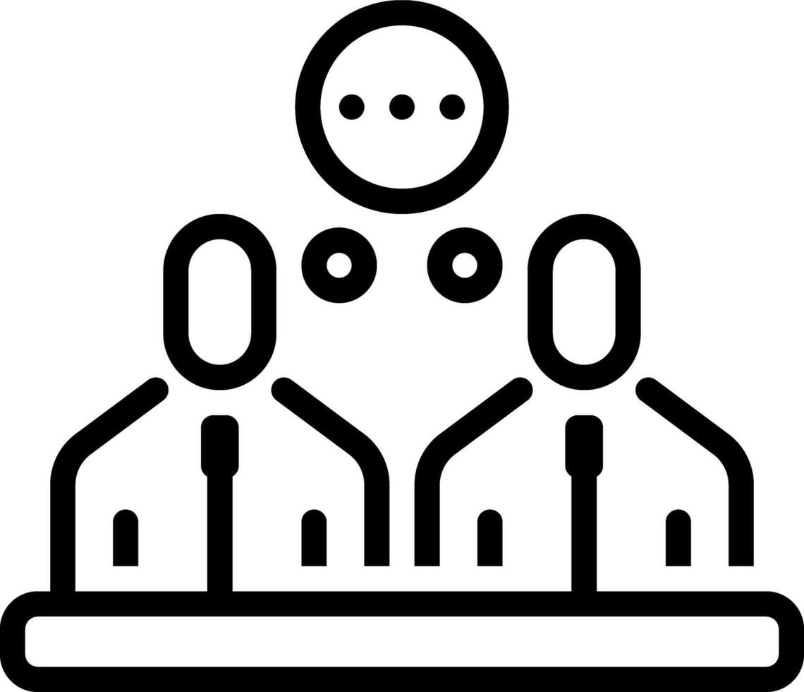 Black line icon for opinion vector