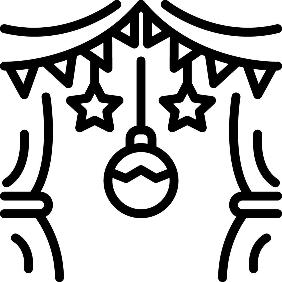 Black line icon for decoration vector