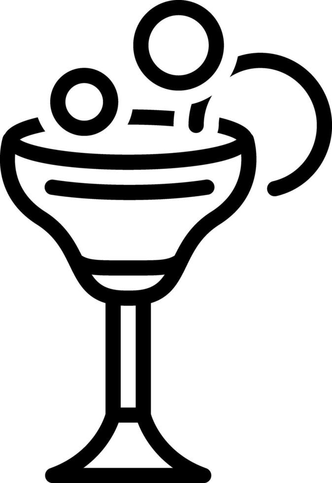 Black line icon for cocktails vector