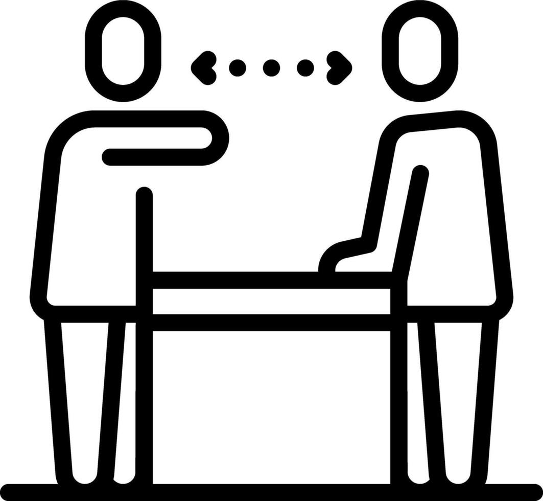 Black line icon for debate vector