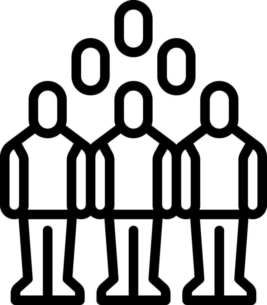 Black line icon for community vector