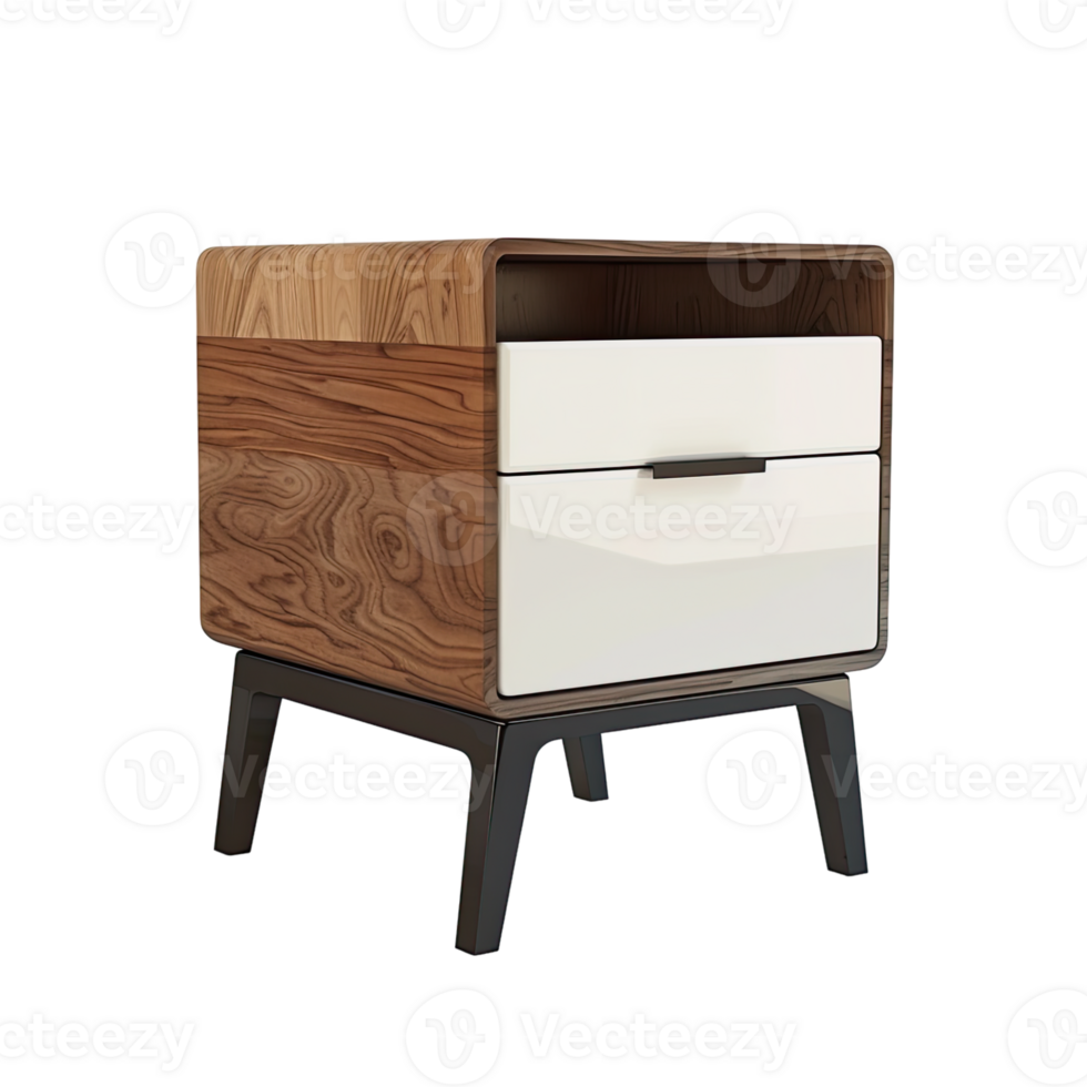 Night stand with two drawers png