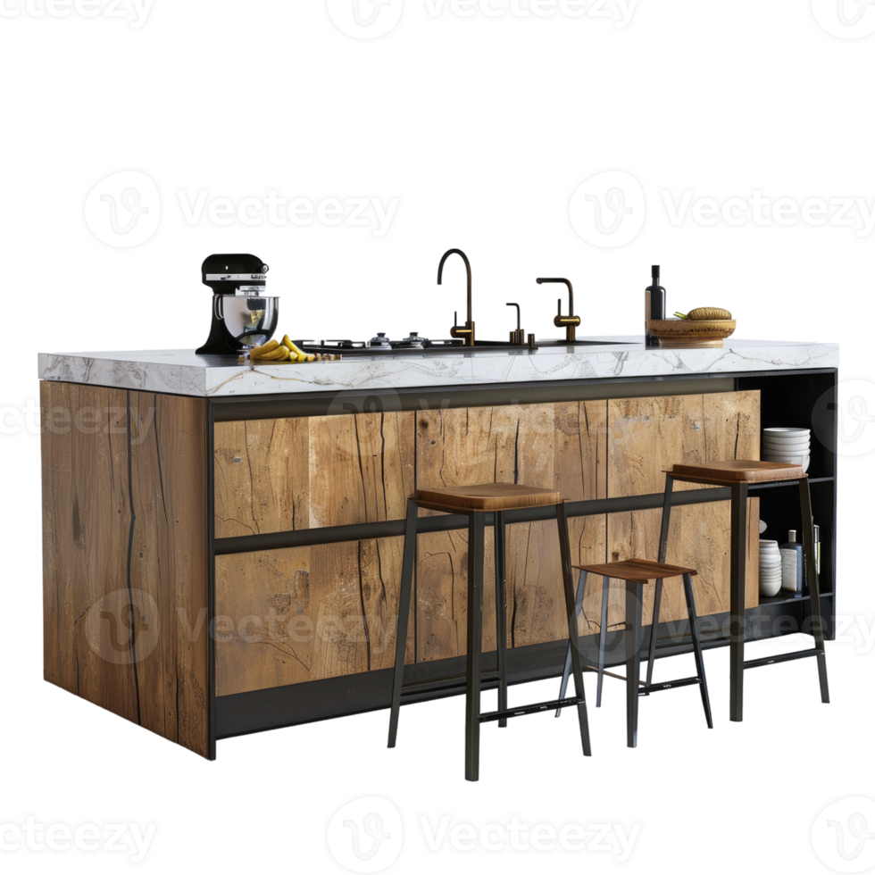 wooden Kitchen island png