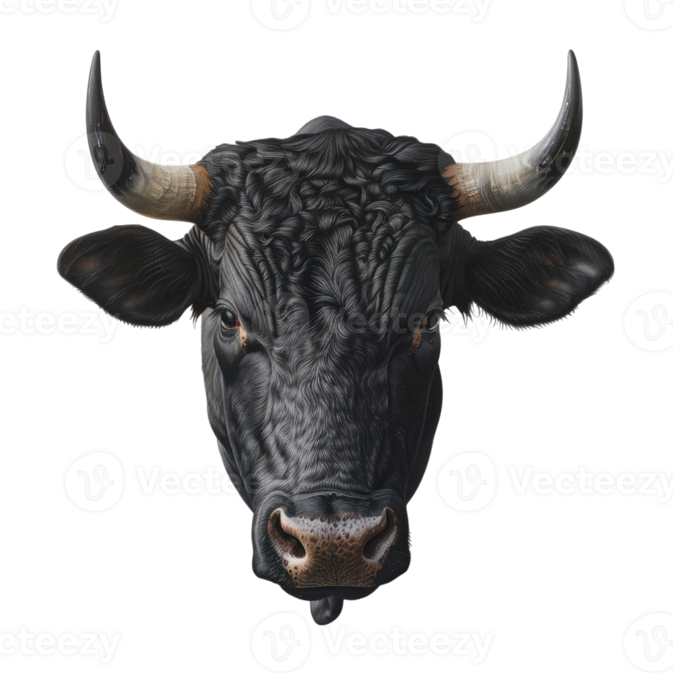 Bull head with horns png