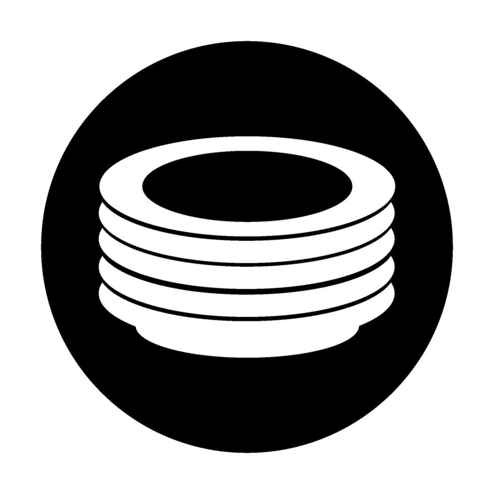 spoon and fork plate icon illustration symbol design vector