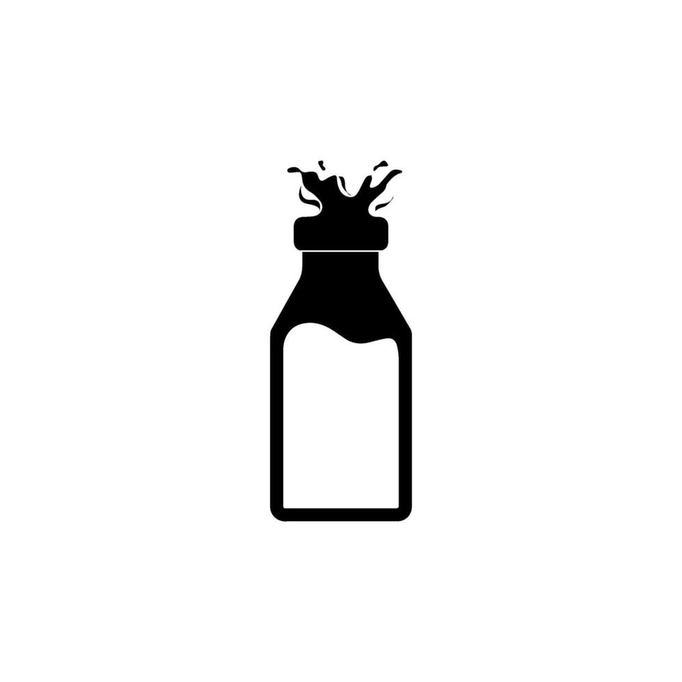 Simple glass bottle icon design vector