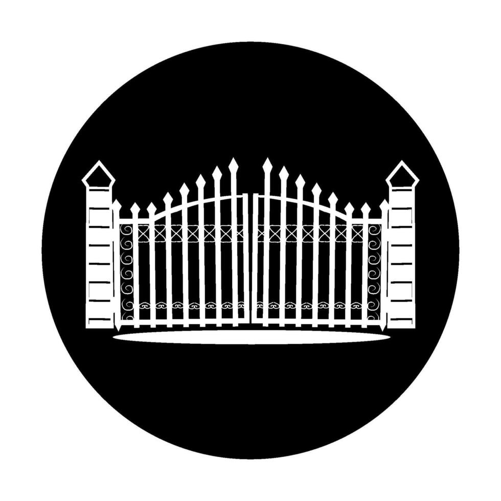 house fence icon illustration symbol design vector