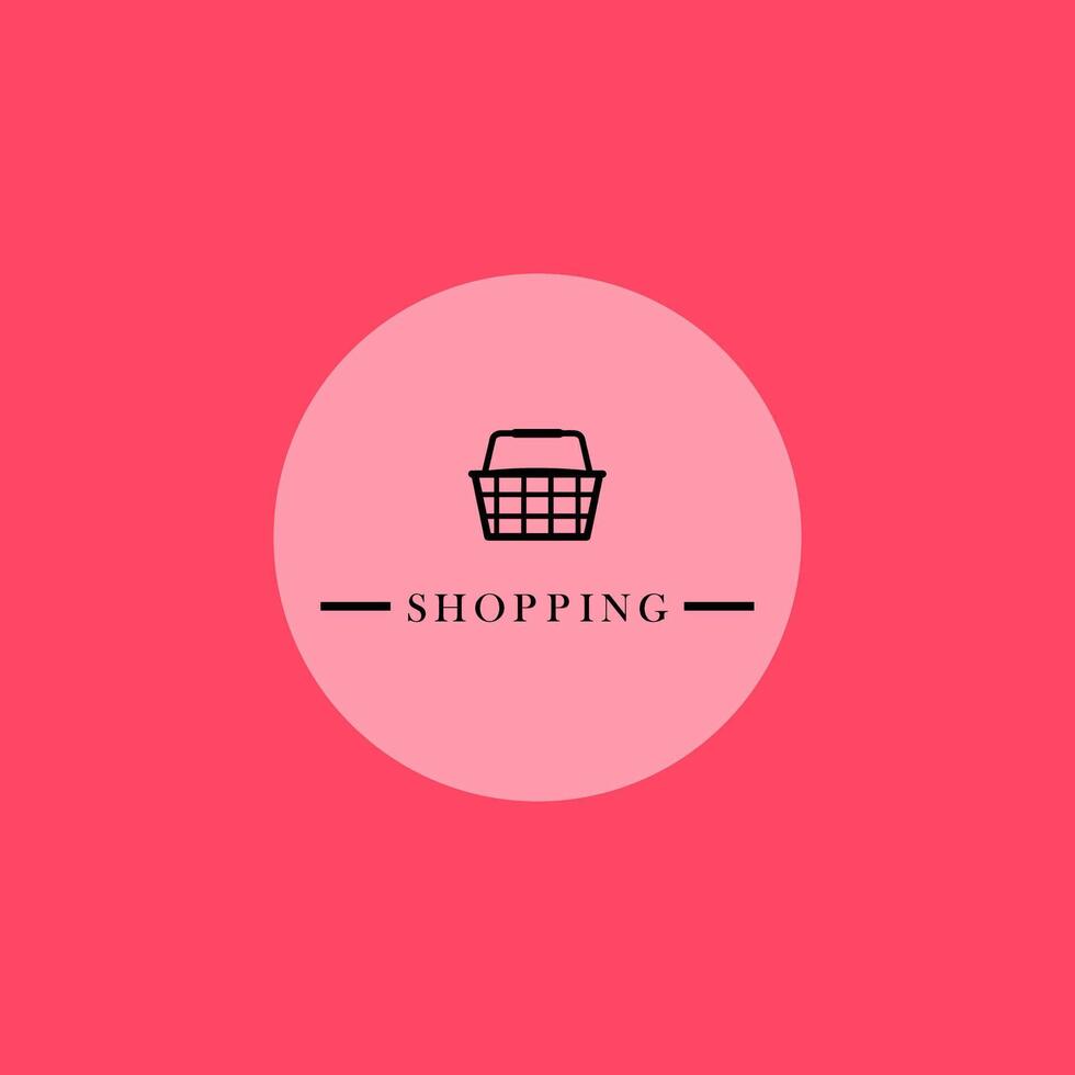 simple shopping logo design vector