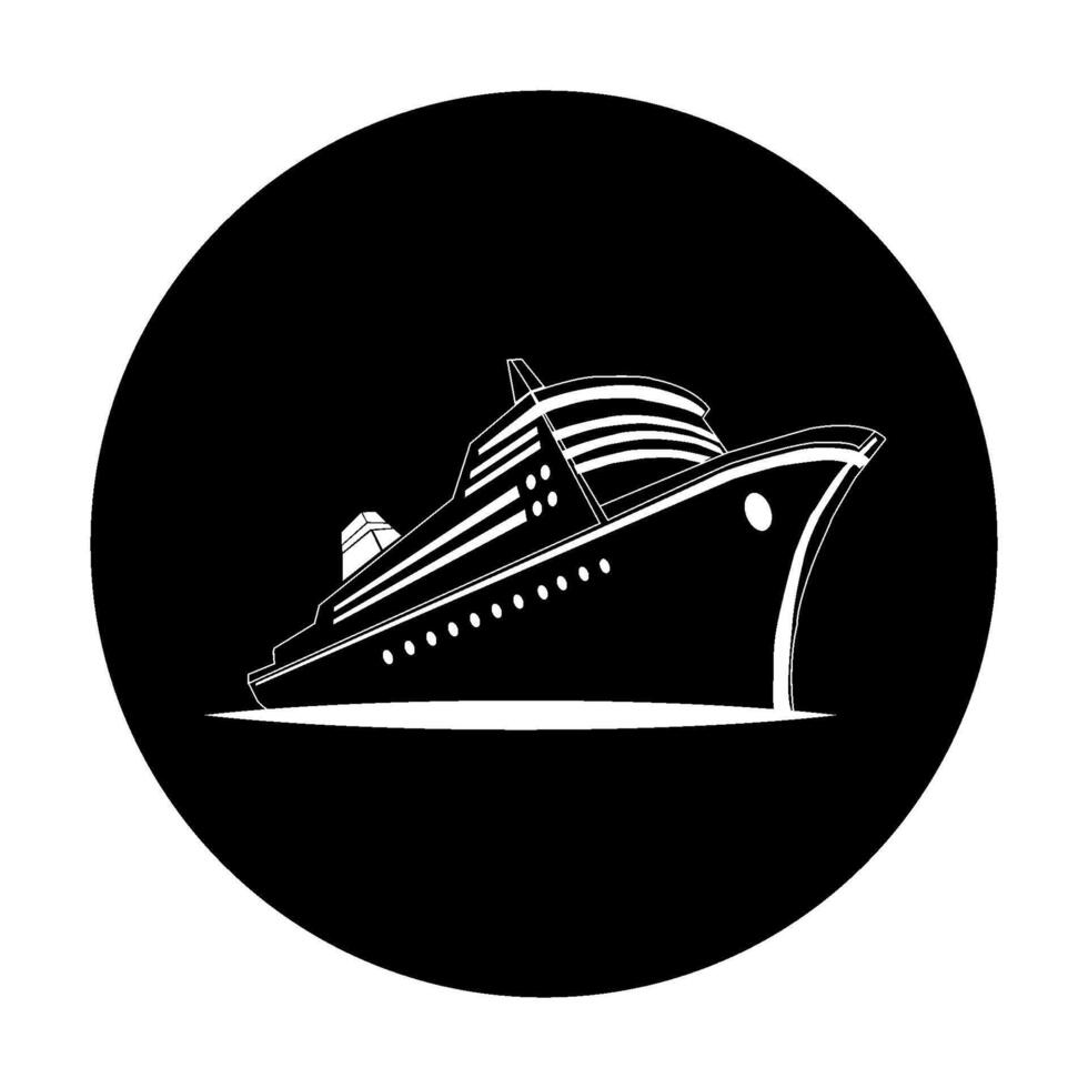 icon cruise ship illustration vector