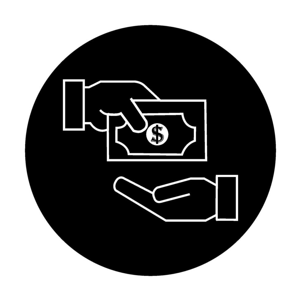 hand dollar money icon illustration symbol design vector
