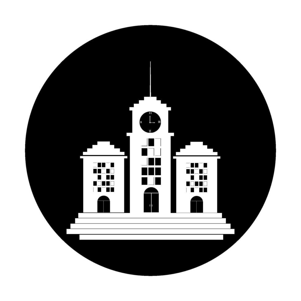 hotel building icon vectors illustration