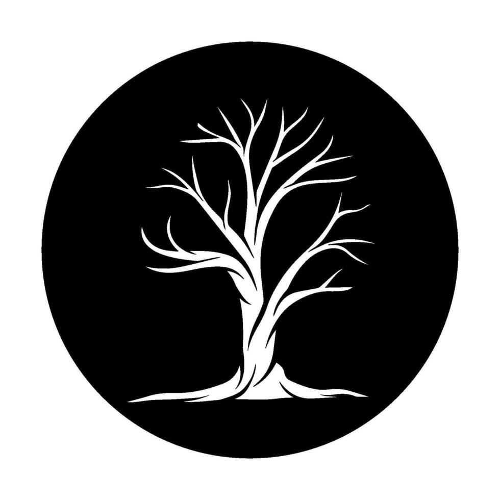 simple tree decor silhouette image vector