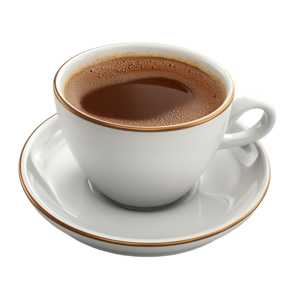 tazza di caffè su un' piattino con Marrone caffè png
