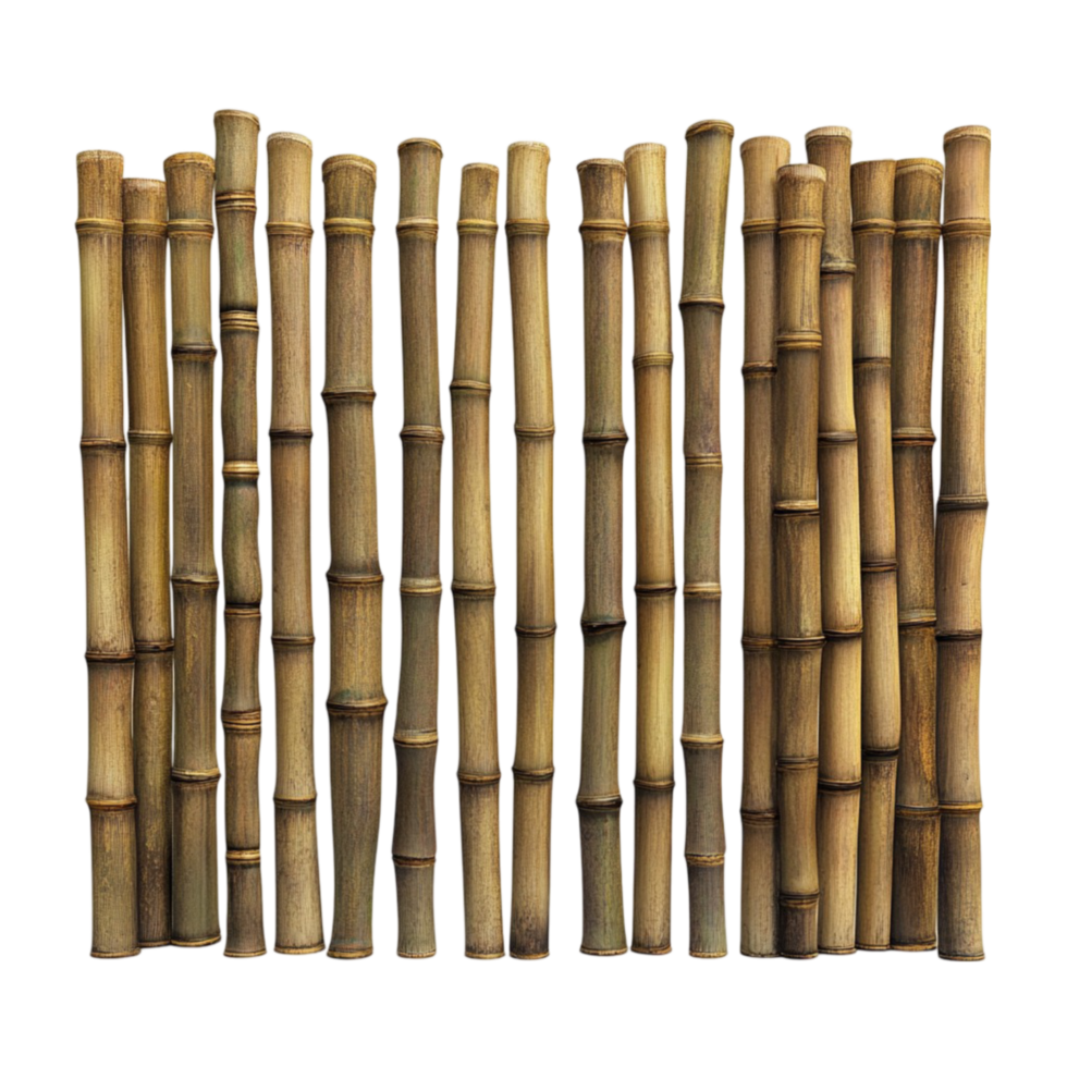 Bamboo Poles in a Grid Pattern Forming png