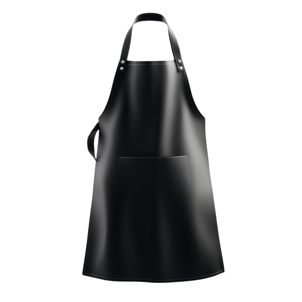 Black Apron with White Trim png