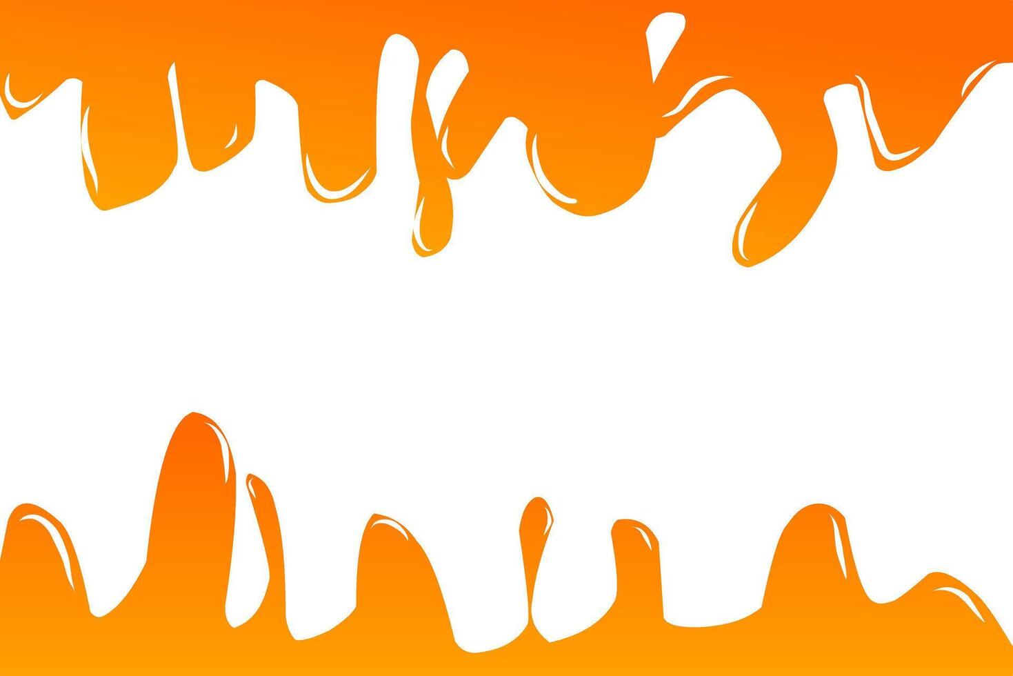 orange and white paint dripping on a white background vector