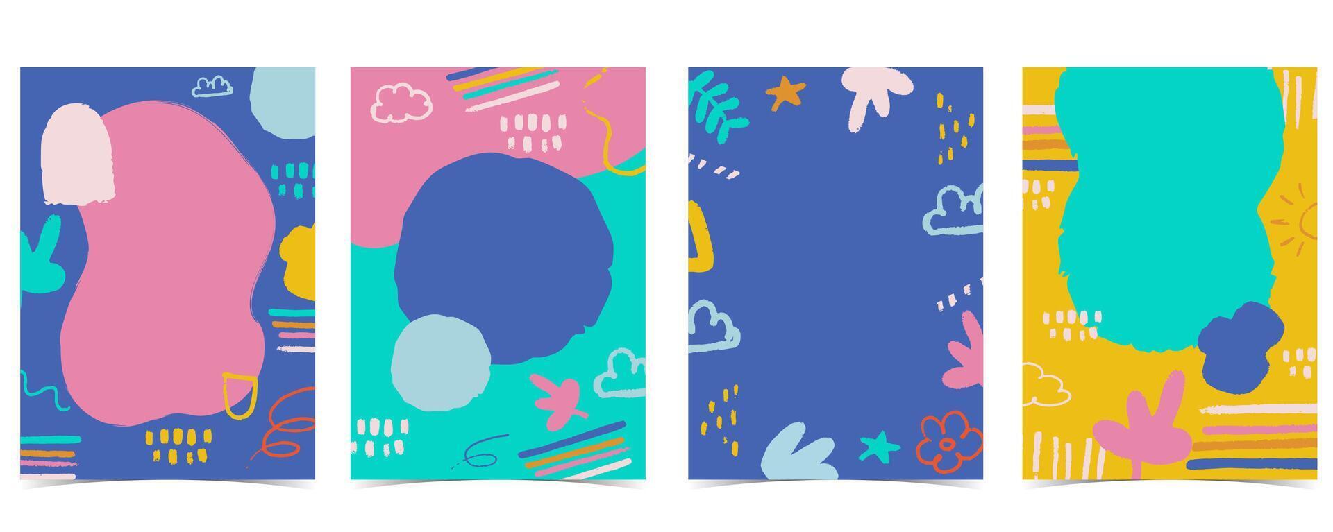 shape kid background with colorful vector