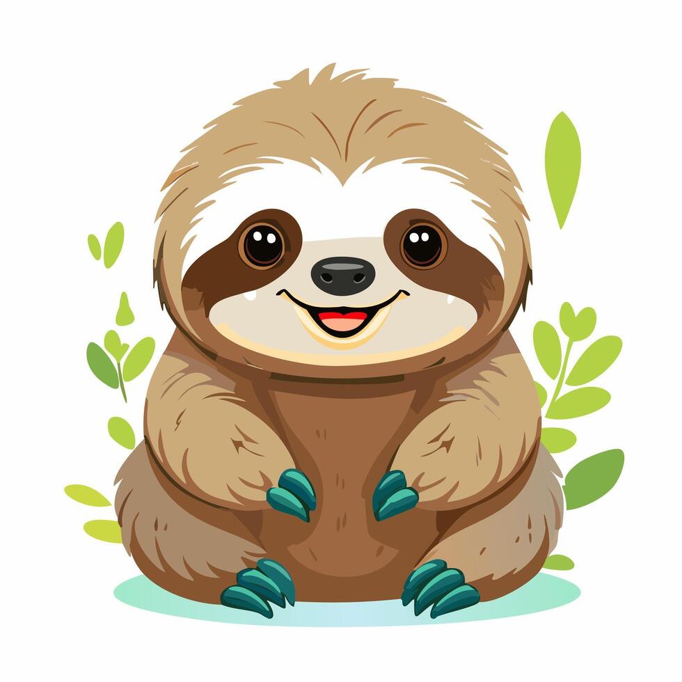 Sloth Cute Small Cartoon vector