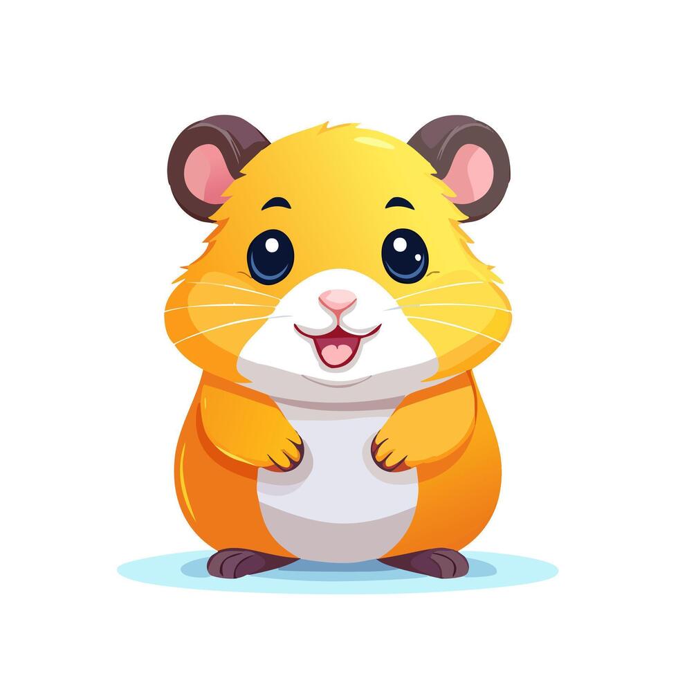 hámster linda pequeño dibujos animados bebé animal vector