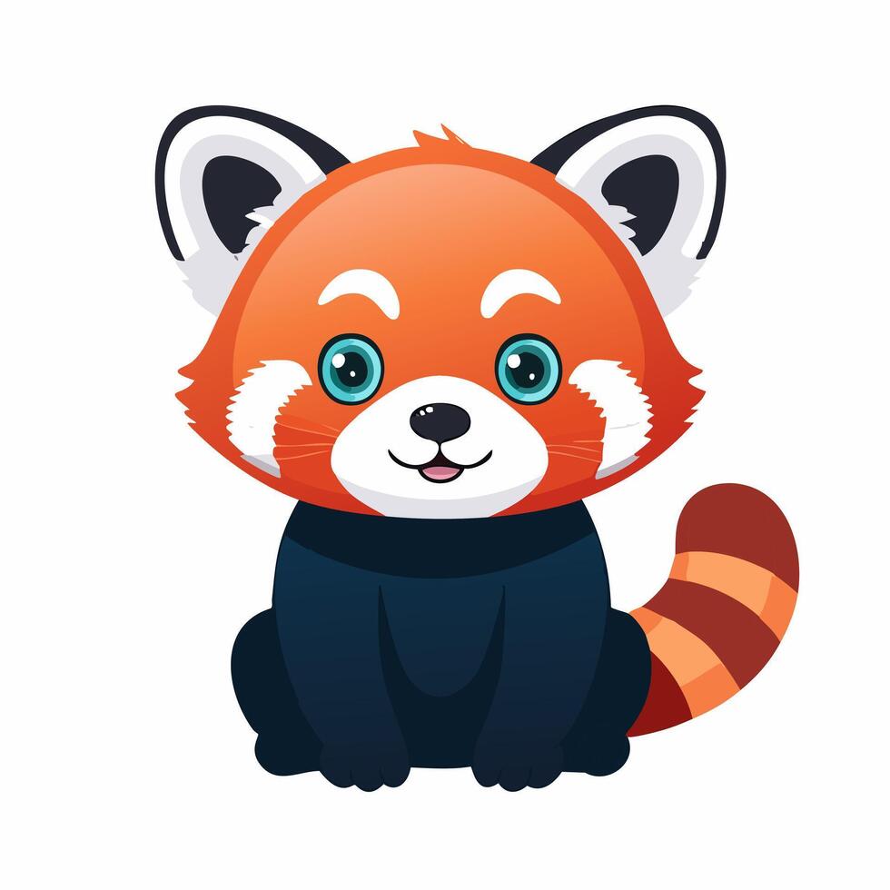 Red Panda Cute Small Cartoon vector