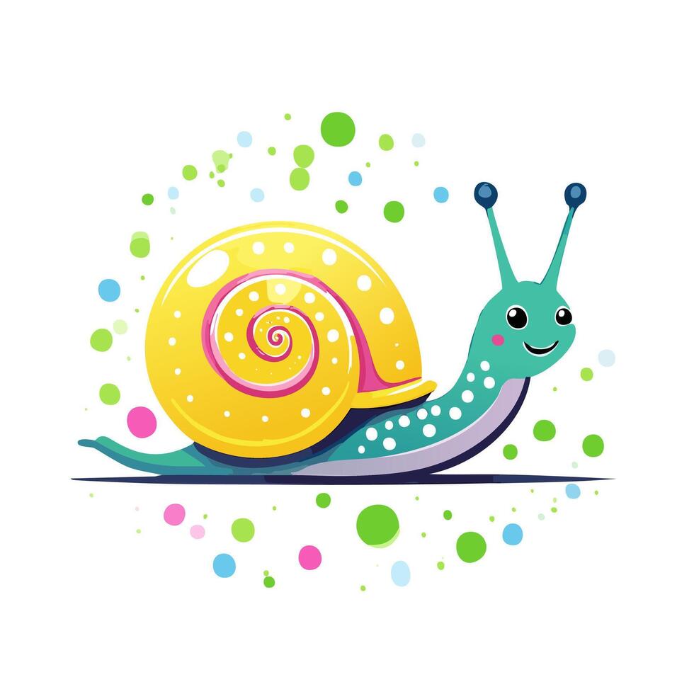 Snail Cute Small Cartoon Baby Animal vector