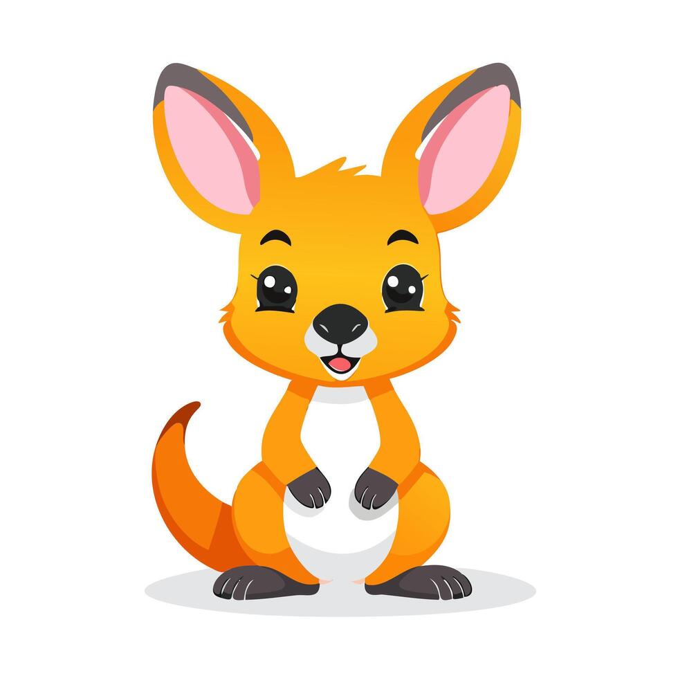 Kangaroo Cute Small Cartoon Baby Animal vector