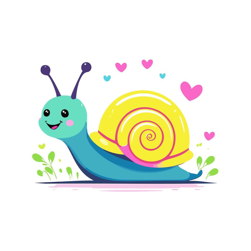 Snail Cute Small Cartoon vector