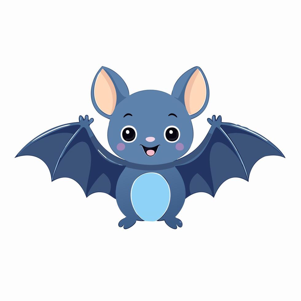 Bat Cute Small Cartoon Baby Character vector