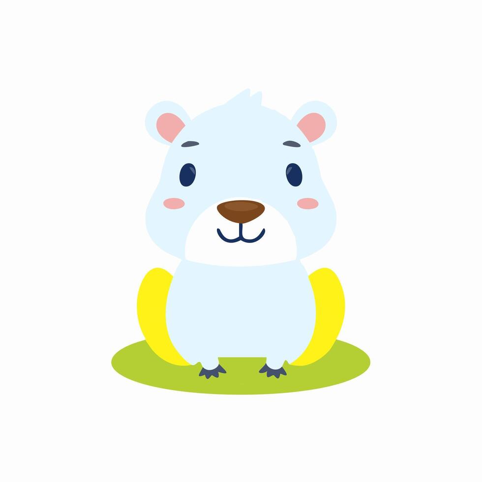 Capybara Cute Small Cartoon Animal Character vector