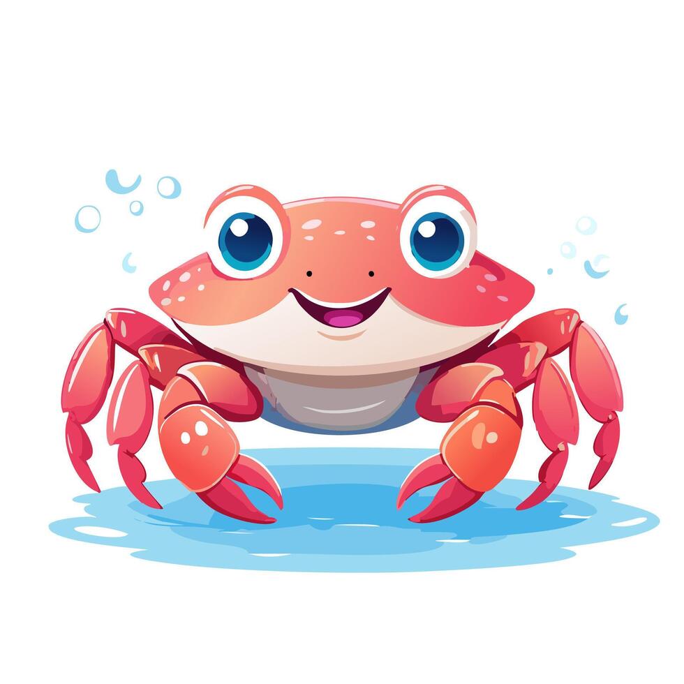 Crab Cute Small Cartoon Baby vector