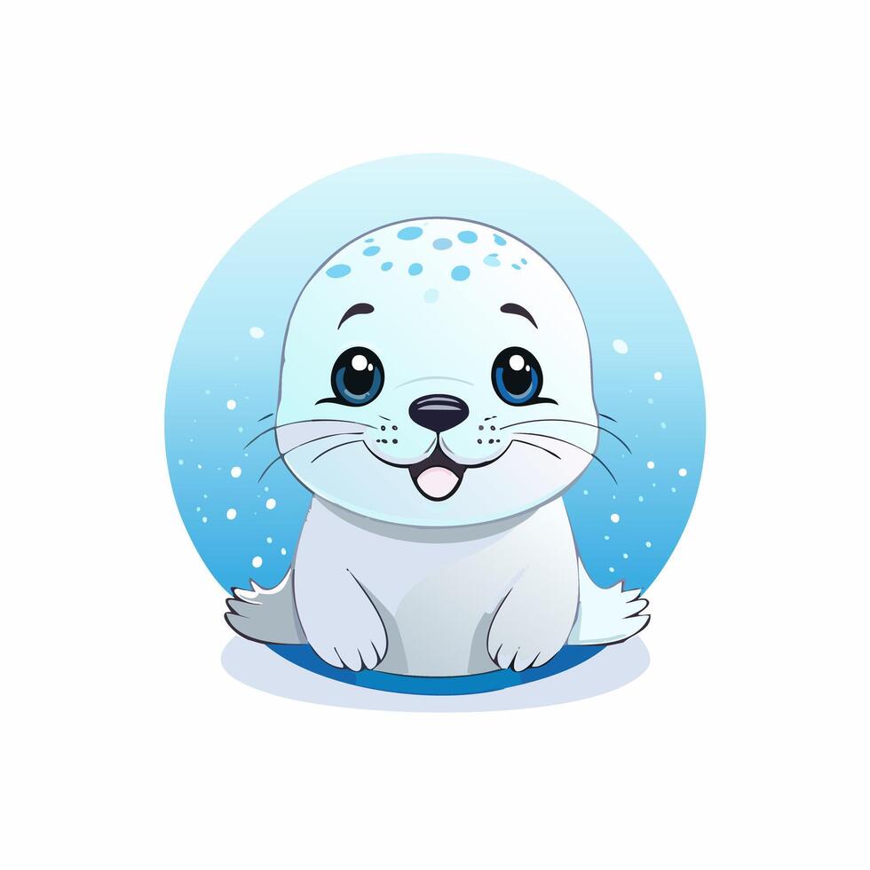 Seal Cute Small Cartoon vector