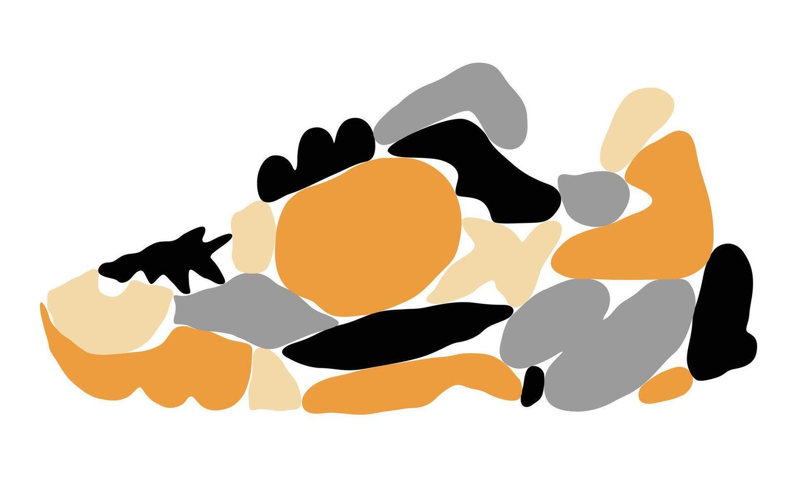 silhouette of a shoe from an abstract plane composition vector