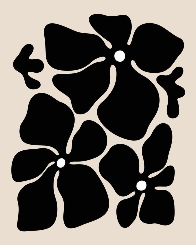 silhouette of a beautiful flower icon in contemporary style vector