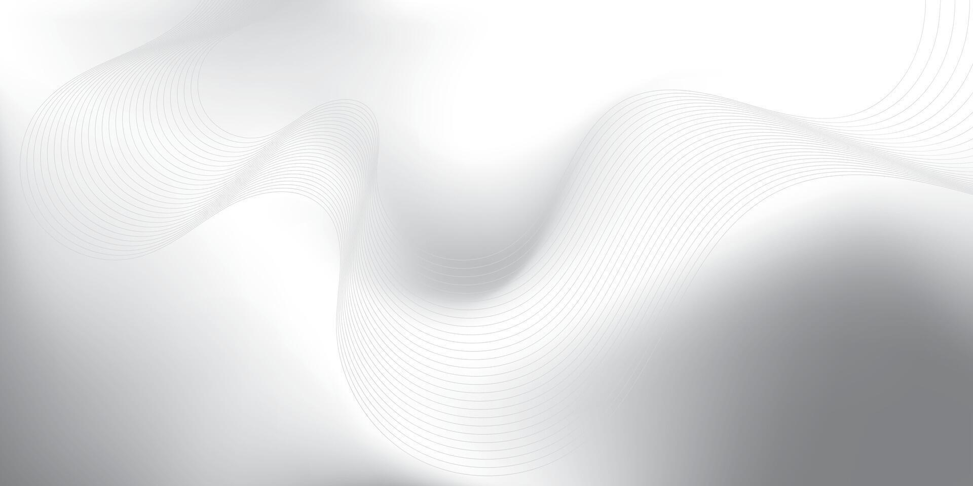 Abstract white and gray color, modern design stripes background with curve lines, wavy pattern. illustration. vector